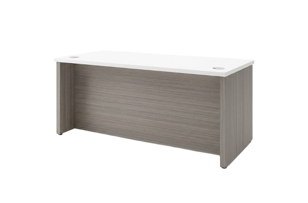 Desk CL-102 — 60"W x 30"D x 29"H, White & Driftwood