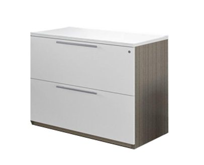 Lateral File Cabinet 36″ w/ Top CL-112, White & Driftwood