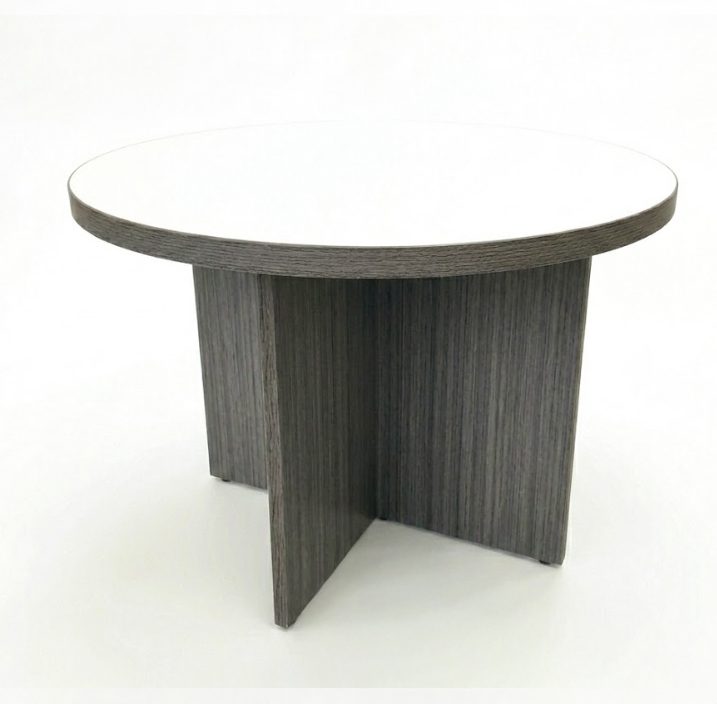 Round Table 42″ CL-116, White & Driftwood