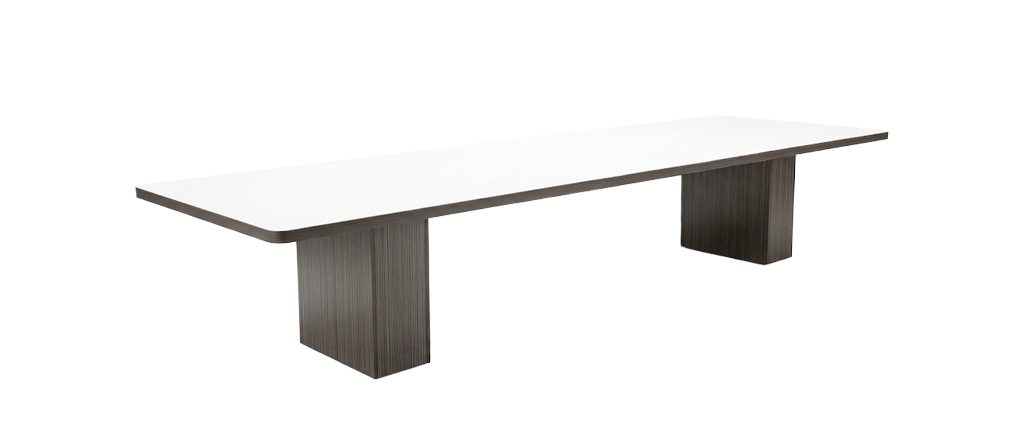 Rectangular Conference Table CL-119 — 120"W x 48"D, White & Driftwood