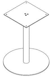 Round Base Only 22″