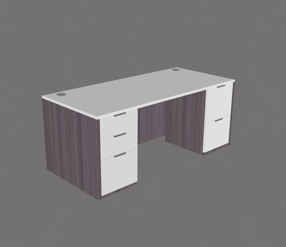Front Desk with 2 Pedestals CL-FRONT-DESK-WITH-2-PED, PED