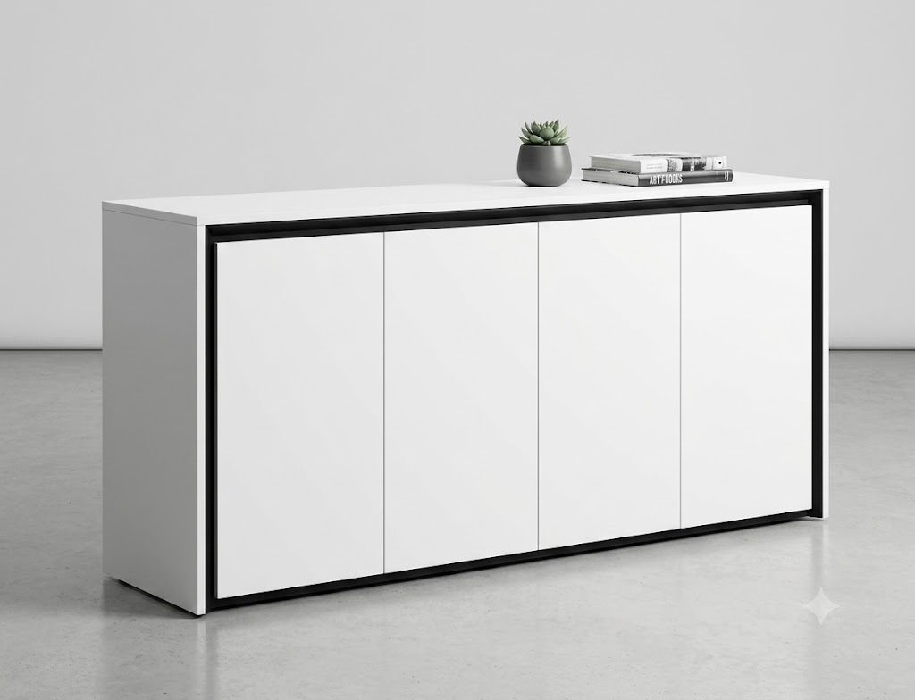 Cabinet (LC-1808) M20-LC-1808 - WB — 72"W x 16"D x 31"H, White