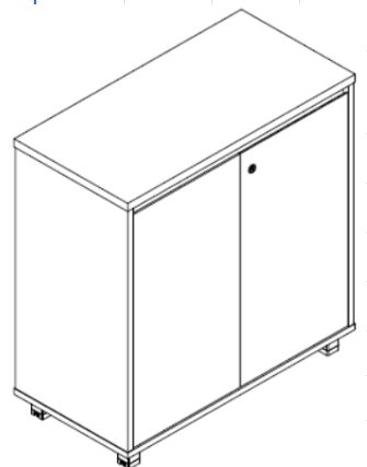 Cabinet PE16-CA-0808 — 31"W x 16"D x 33"H, Natural White