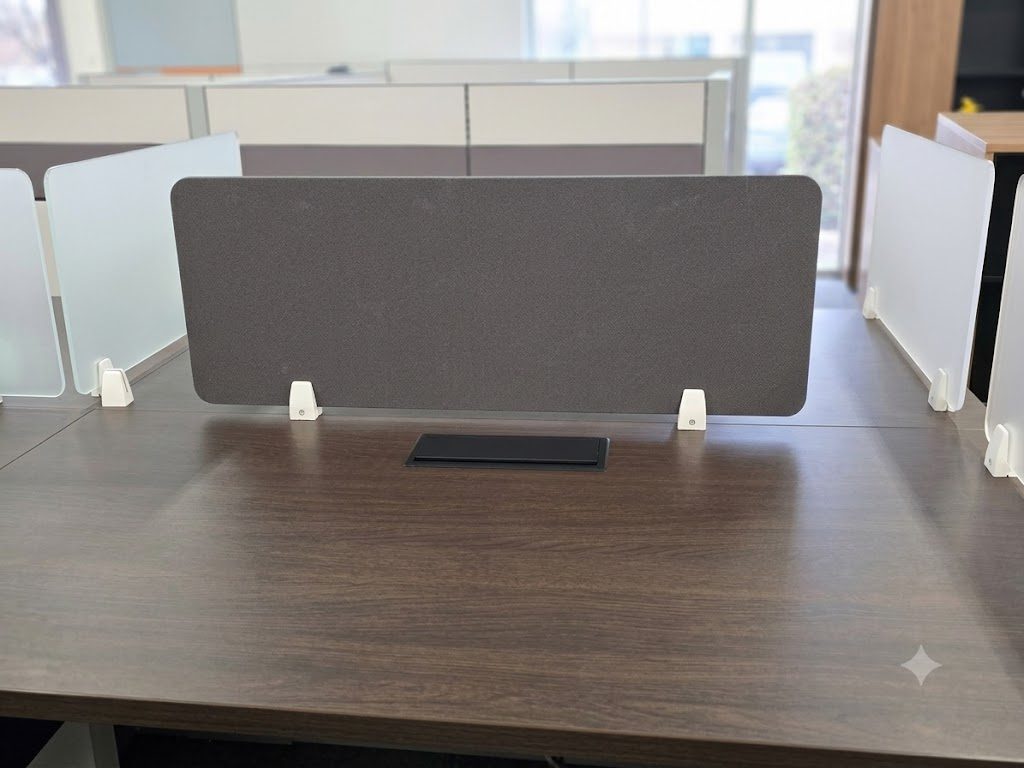 Desk Mount Screen (Fabric) PE16-FS-3914-BLK — 28"W x 14"D x 1"H, BLK