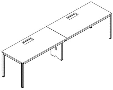 Workstation (2-Person) PE16-MA1-3007-P1-A — 118"W x 27"D x 29"H