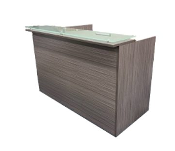 Reception Desk TL-184G — 71"W x 31"D, Driftwood
