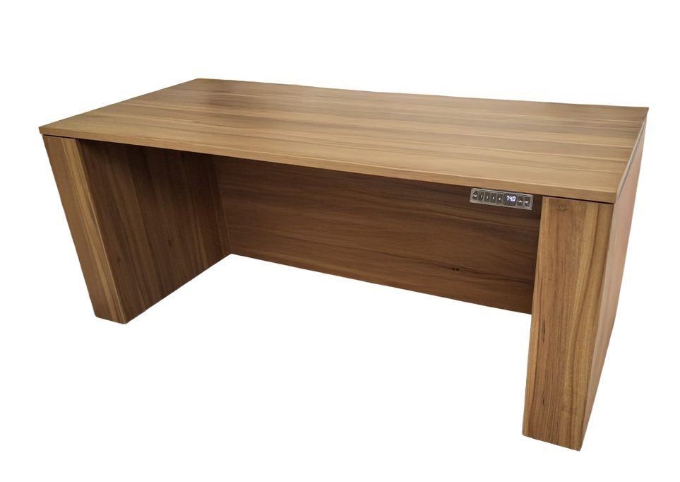 Sit-to-Stand Desk WD-101ST — 71"W x 32"D x 29"H, Walnut/Black