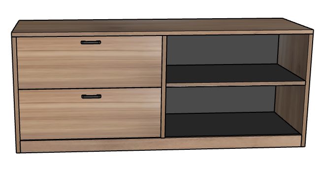 Credenza Combo (Lateral File + Storage)