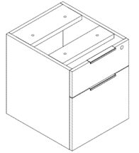 Hanging Pedestal (BF) WD-109 — 16"W x 18"D x 19"H