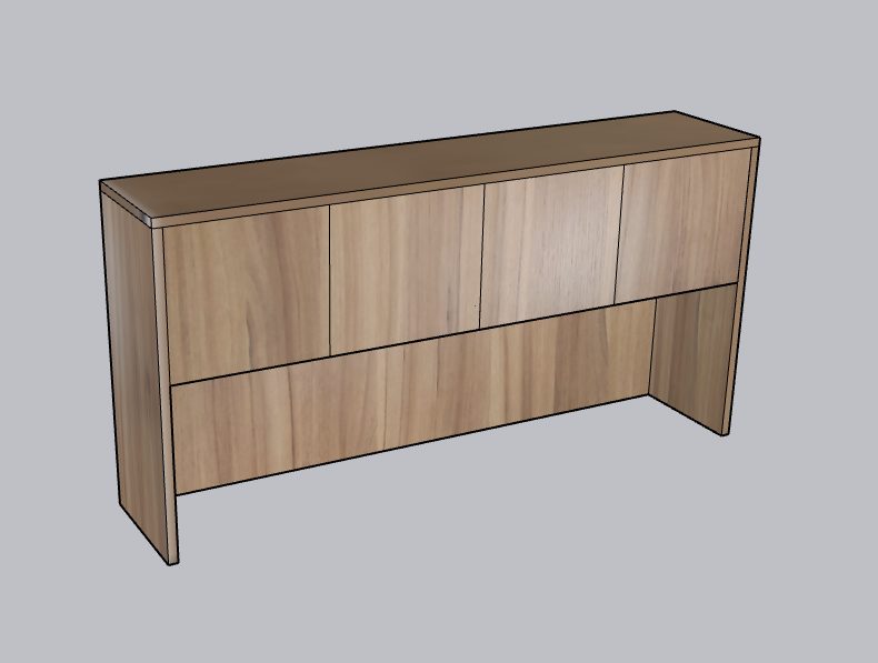 Hutch w/ Door WD-114 — 71"W x 15"D x 36"H