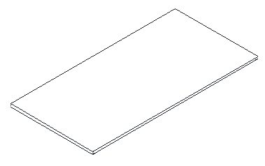Common Top WD-120-7122 — 71"W x 22"D, Walnut