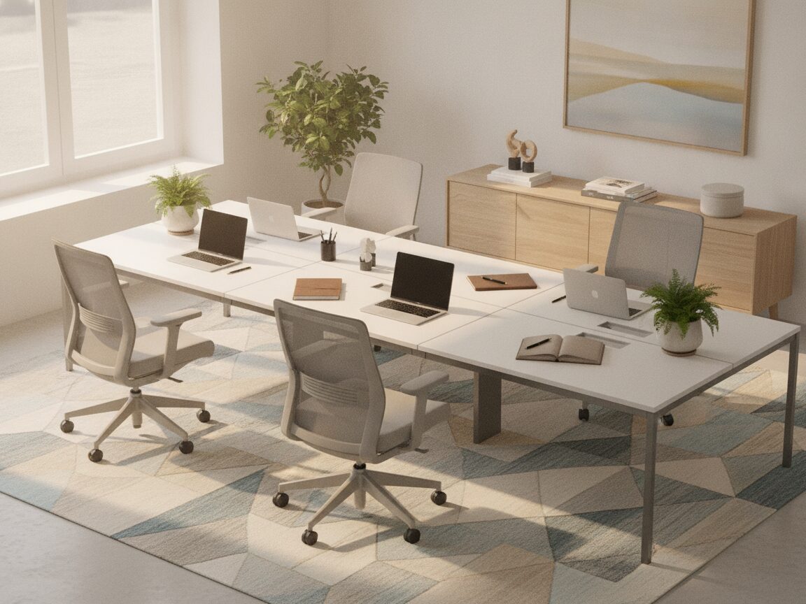 Pinnacle Edge PE16 Workstations & storage collection in an office