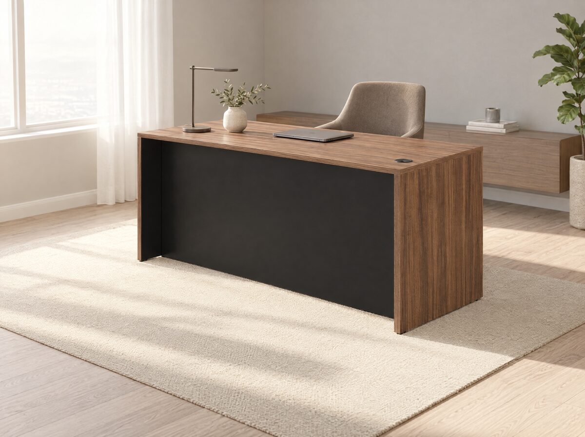 Pinnacle Edge WD Wood tables & desks collection in an office
